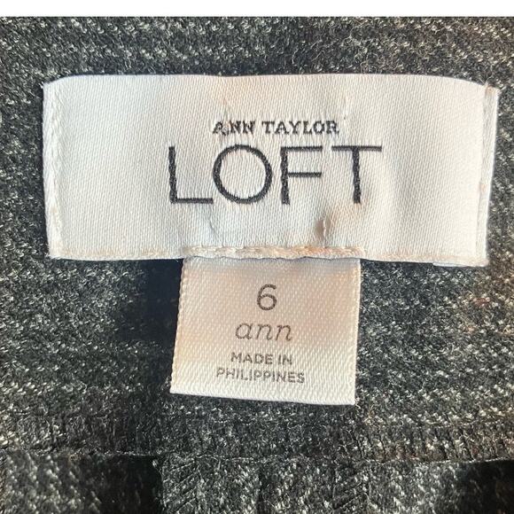 Ann Taylor Loft Women's Black Heather ANN Mid-Rise 31" Inseam Pants Pockets SZ 6 - Picture 8 of 9